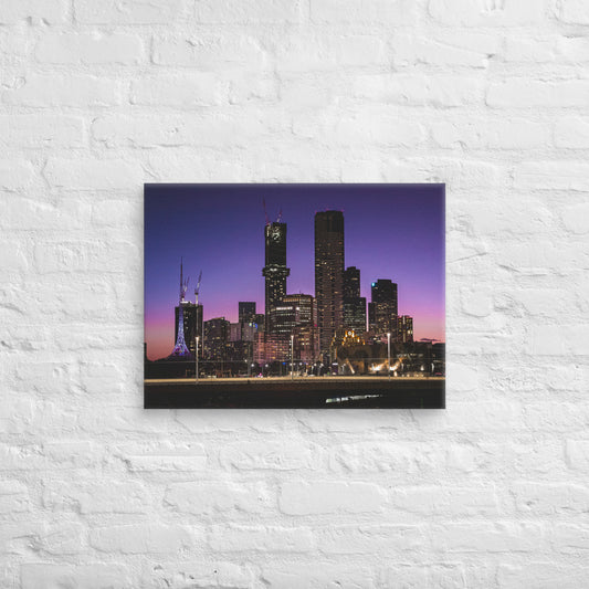 Southbank Melbourne Sunset Canvas 18″×24″