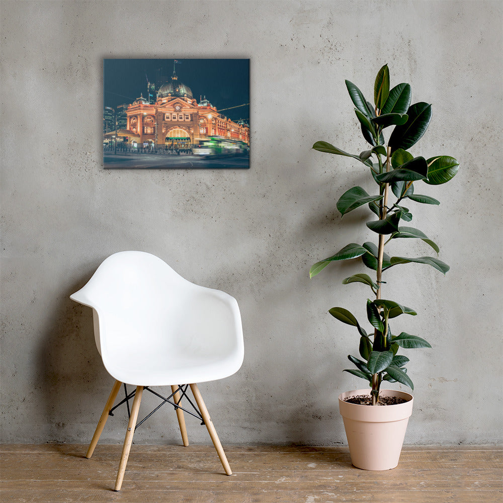 Flinders Street Railway Station Melbourne Canvas 18″×24″