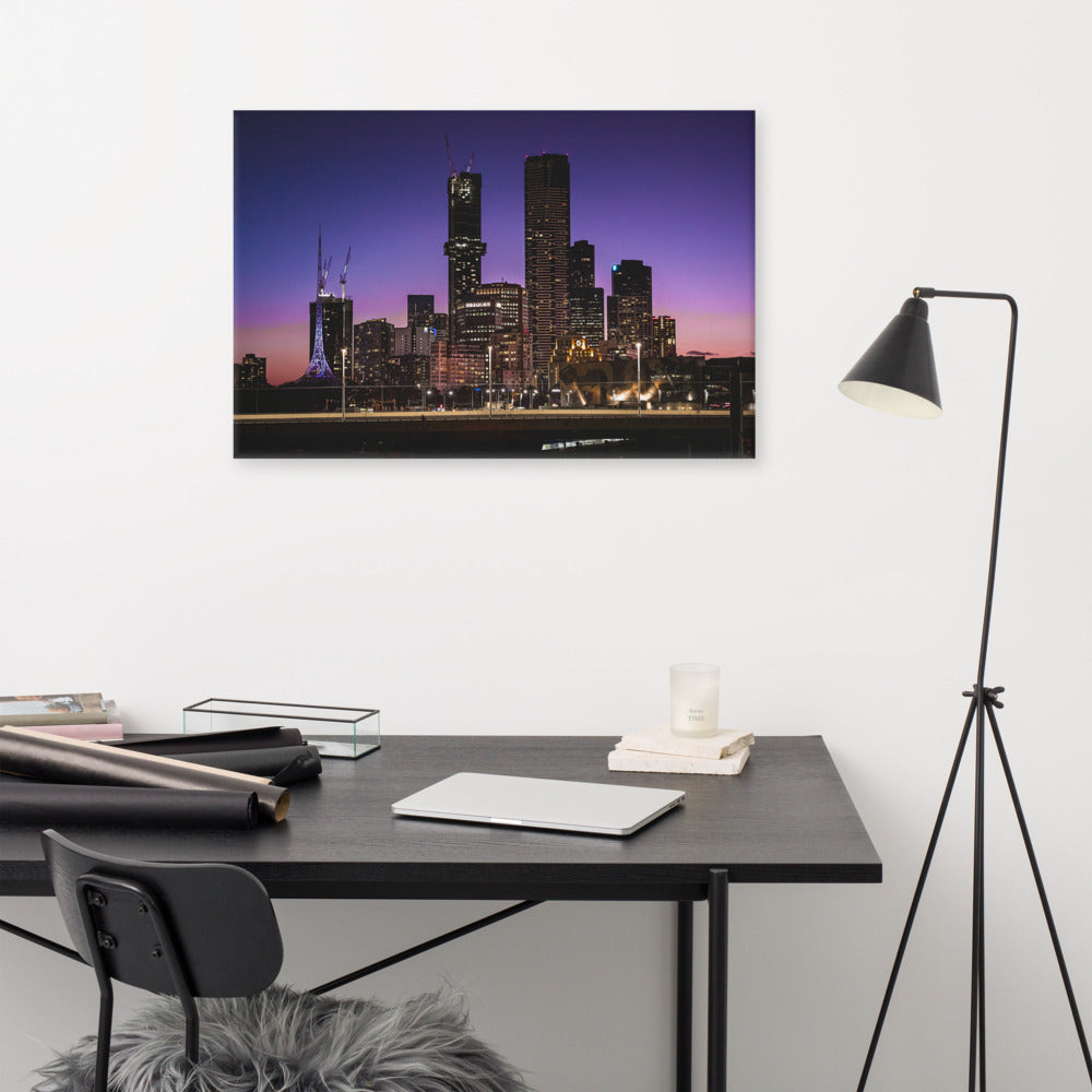 Southbank Melbourne Sunset Canvas 18″×24″