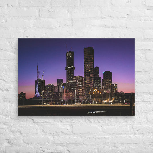 Southbank Melbourne Sunset Canvas 24″×36″