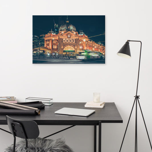 Flinders Street Railway Station Melbourne Canvas 24″×36″