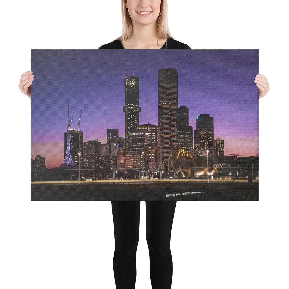 Southbank Melbourne Sunset Canvas 24″×36″